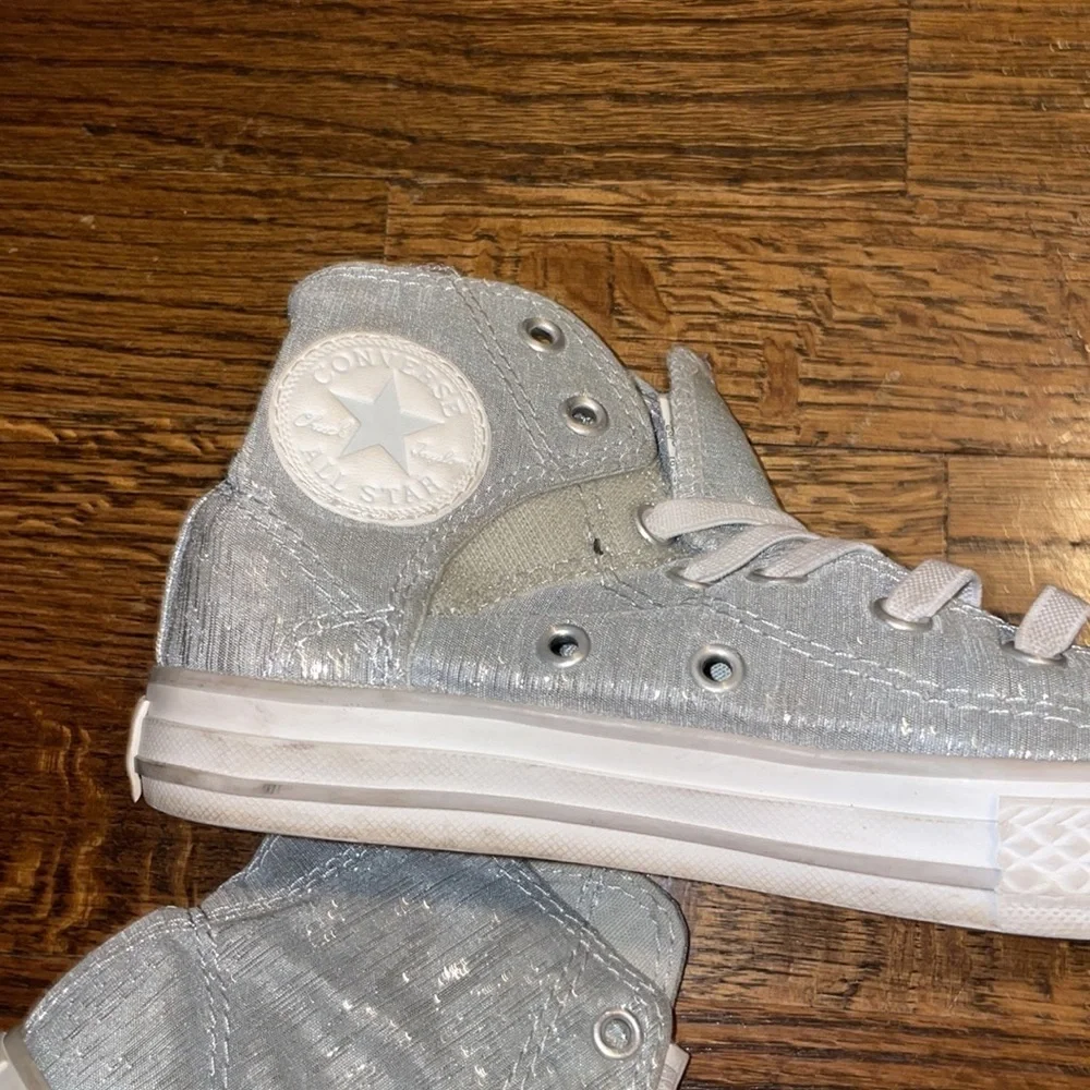 Silver 13 chuck taylor converse high tops